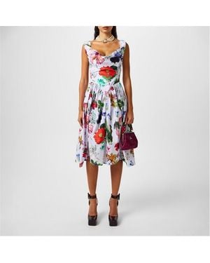Vivienne Westwood Floral Sunday Dress - Red