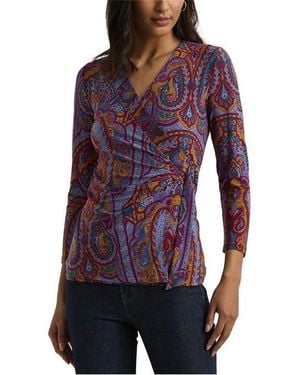 Ralph Lauren Jainab Wrap Top - Purple