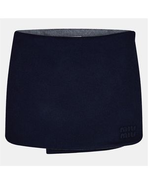 Miu Miu Reversible Mini Skirt - Blue