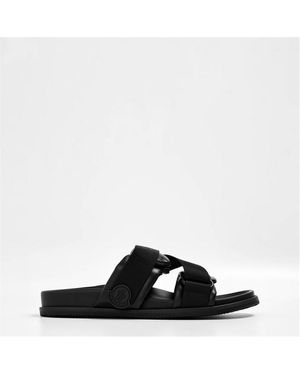 Moncler Strap Flat Sandals - Black