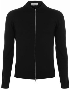 John Smedley Maclean Zipped Sweatshirt - Black