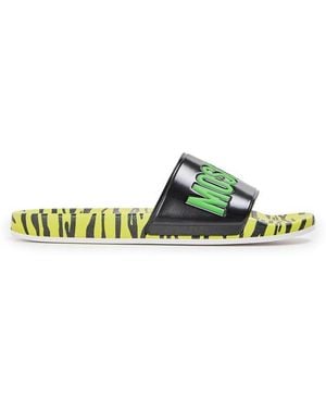 Moschino Slider Slippers - Green