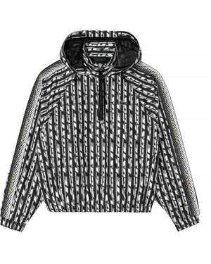 Lacoste Oversized Hooded Track Jacket - Black
