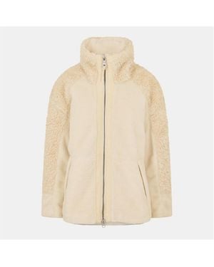Napapijri Napa Falkner Soft Textured Teddy Coat - Natural