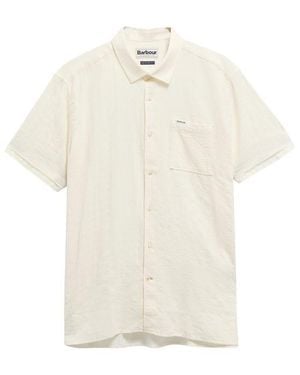 Barbour Short Sleeve Patterned Shirt - White