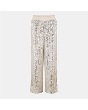BOSS Tilloi Palazzo Trousers - Natural