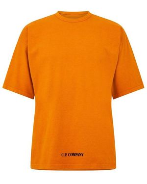 C.P. Company Cp Back Logo Ts Sn61 - Orange