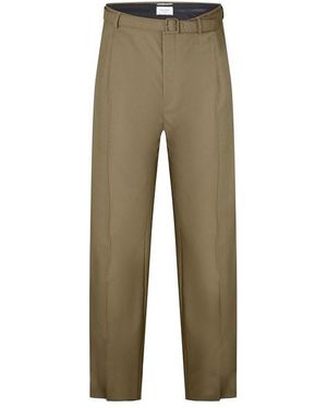 Saint Laurent Straight Leg Trousers - Natural