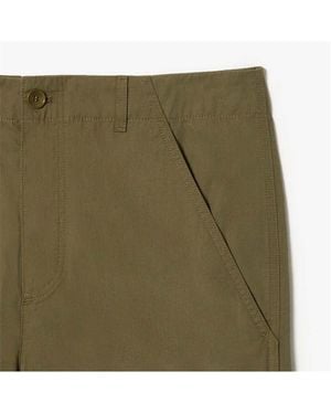 Lacoste Straight-fit Multi Pocket Cargo Trousers - Green
