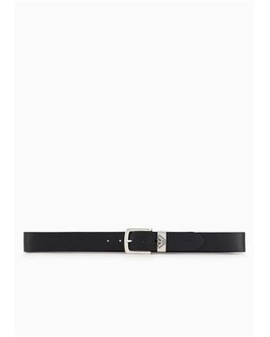 Emporio Armani Eagle Leather Belt - Black