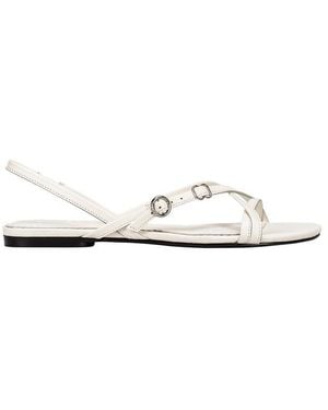 HUGO Flat Sandals With Buckle Detail (Amaryl) - White