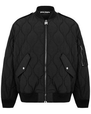Palm Angels Monogram Bomber Jacket - Black