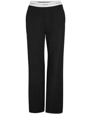 Calvin Klein Open Hem Jersey Joggers - Black