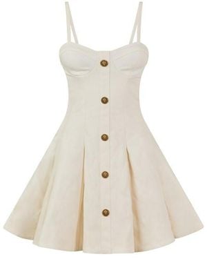 Balmain Denim Dress Ld63 - White