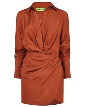 GAUGE81 Naha Mini Dress - Orange