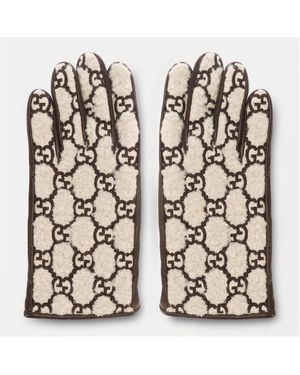 Gucci Leather Gloves - Natural