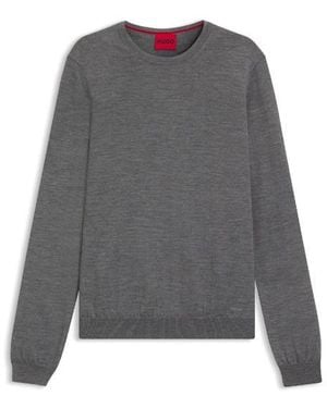 HUGO San Cedric-M1 Crewneck Jumper - Grey