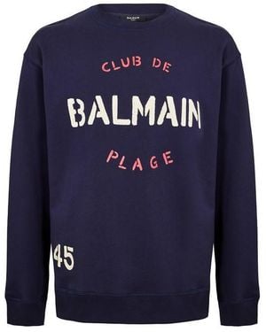 Balmain Crew Sweatshirt - Blue