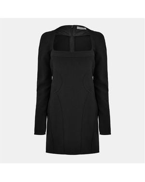Mugler Long-Sleeve Bodycon Dress - Black
