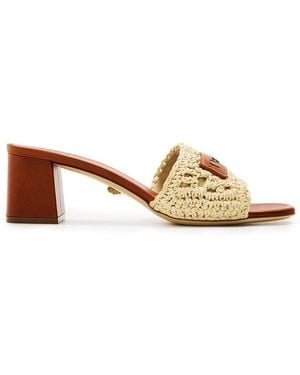 Versace Heeled Mules - Brown