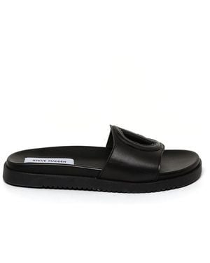 Steve Madden Mayke Solid Flat Sandals - Black