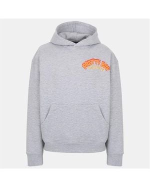 PRETTY BOY UGLY WORLD Fire Cotton Long Sleeve Oversized Fit Hoodie - Grey