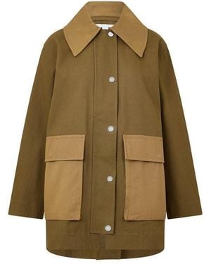 Ganni Workwear Canvas Barn Jacket - Green