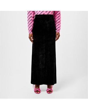 Balenciaga Velvet Maxi Skirt - Black