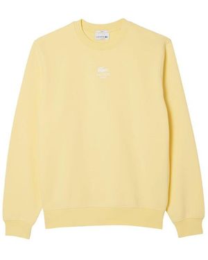 Lacoste Printed Fleece Sweatshirt - Yellow