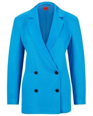 HUGO Double Breasted Blazer Jacket - Blue