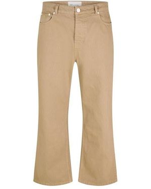 Ami Paris Straight Leg Trousers - Natural