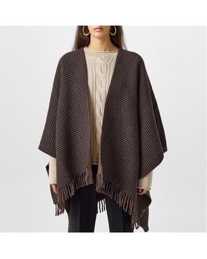 Woolrich Fringed Cape - Brown