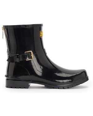 Barbour International Mugello Biker Style Wellington Boots - Black