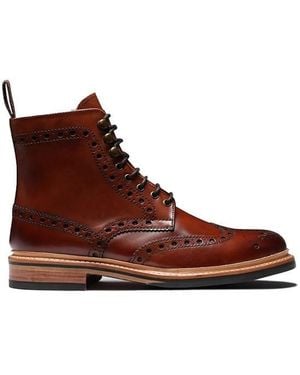 Grenson Fred Brogue Boot - Brown
