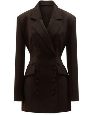 Bardot Serra Hourglass Mini Long Sleeve Blazer Dress - Black
