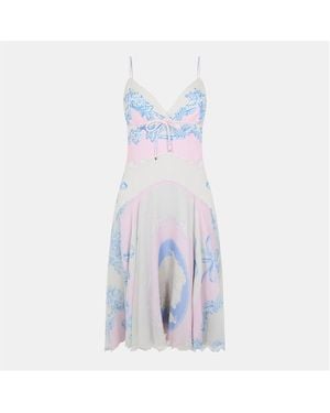 Versace Cocktail Slip Dress - Blue