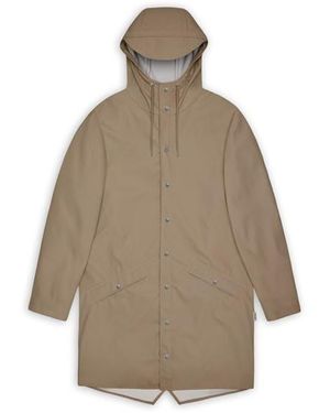 Rains Long Waterproof Jacket - Brown