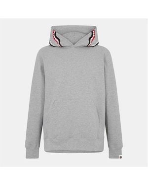 A Bathing Ape Shark Wgm Pull Over Hoodie - Grey