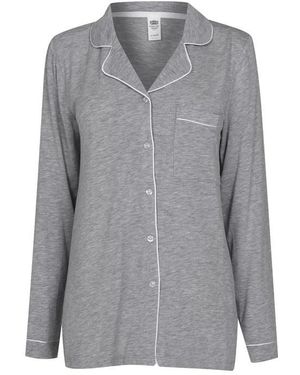 Chelsea Peers Modal Button Up Pyjama Set - Grey