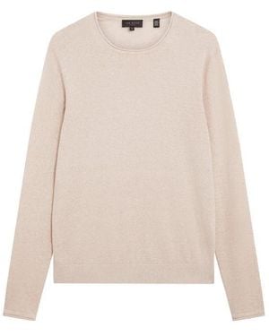Ted Baker Linen Blend Crew Neck Jumper - White
