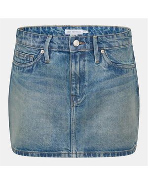 GOOD AMERICAN Mini Five-Pocket Denim Skirt - Blue
