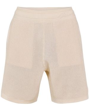 Burberry Knitted Shorts - Natural