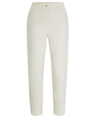 BOSS Tolinda D Straight Leg Trousers - White