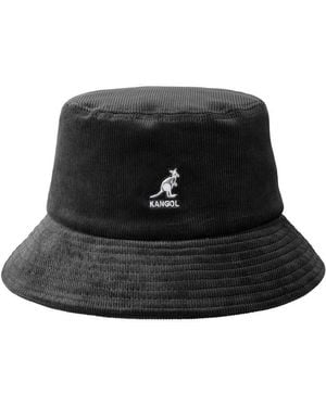 Kangol Adults Cord Bucket Hats - Black