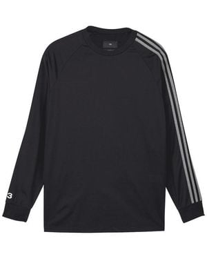 Y-3 3-Stripes Long Sleeve T-Shirt - Blue