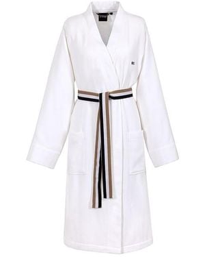 HUGO Kimono-Style Cotton Bathrobe - White