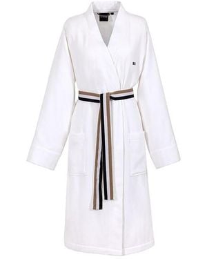 HUGO Kimono-Style Cotton Bathrobe - White