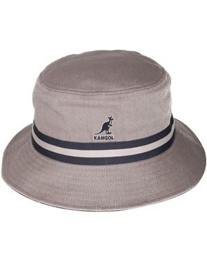 Kangol Stripe Bucket Hat - Grey