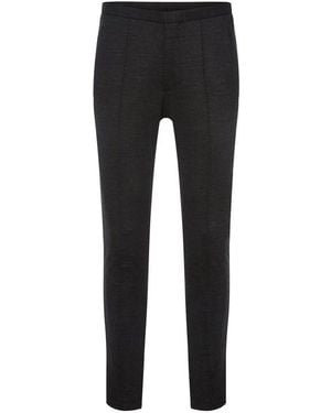 BOSS Slim-Fit Wool Trousers With Belt Loops - Black