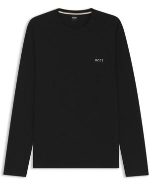 HUGO Waffle Ls-Shirt 10269584 01 - Black